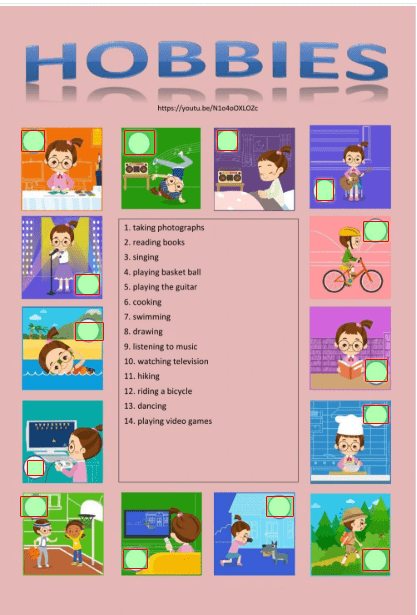 Talking About Hobby Worksheet by Jessica